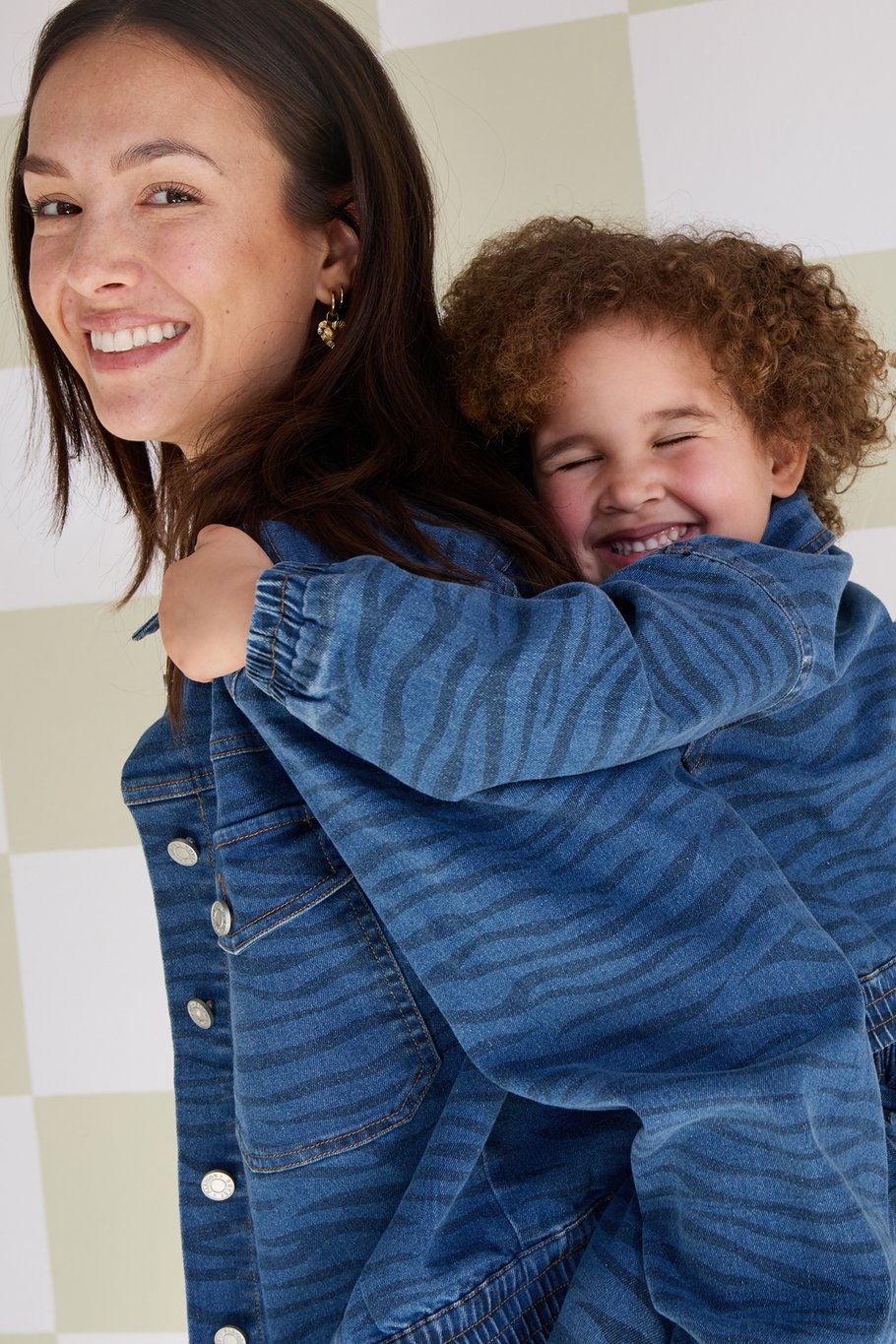 Jacke im Twinning-Zebra-Stil - Blau Bild3